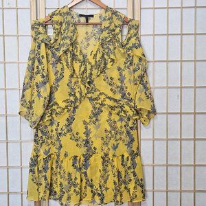 BCBGmaxazria Cold Shoulder Floral Dress